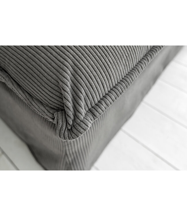 Invicta Interior Grote hoekbank HEAVEN 255cm grijs koord inclusief kussens Modern Design - 43445