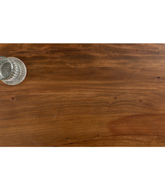 Invicta Interior Massief houten salontafel MAMMUT 110 cm acaciaboomrand honingafwerking 3,5 cm tafelblad - 6539739