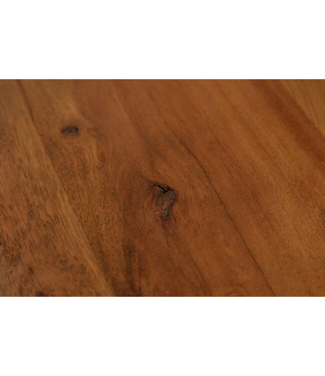 Invicta Interior Massief houten salontafel MAMMUT 110 cm acaciaboomrand honingafwerking 3,5 cm tafelblad - 6539739