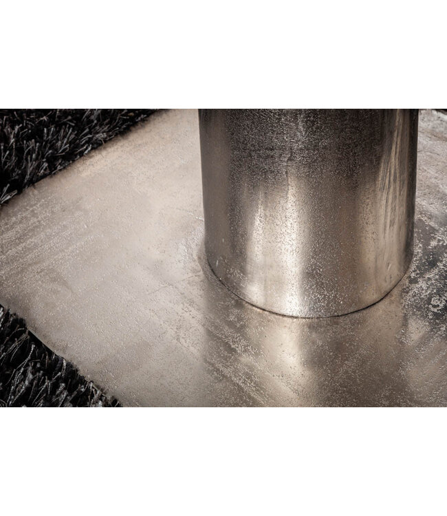 Invicta Interior Maritieme eettafel OCEAN 105cm antiek zilveren glazen tafel met scheepsschroef - 39921