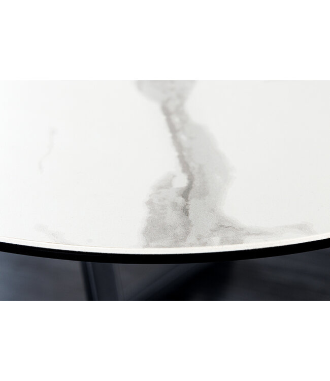 Invicta Interior Moderne salontafel MARVELOUS 90cm wit marmeren keramiek gemaakt in Italie - 42142