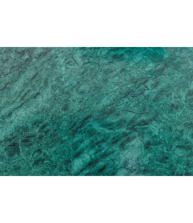 Invicta Interior Handgemaakte bijzettafel ELEMENTS 60cm goudgroen marmer rond - 42717