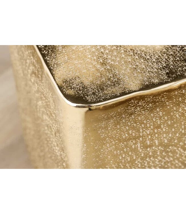 Invicta Interior Design bijzettafel UNIT 45cm goud gehamerd handgemaakt metaal aluminium - 42733