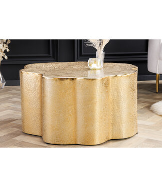 Invicta Interior Design salontafel ORGANIC ORIENT 75cm goud handgemaakt - 42740