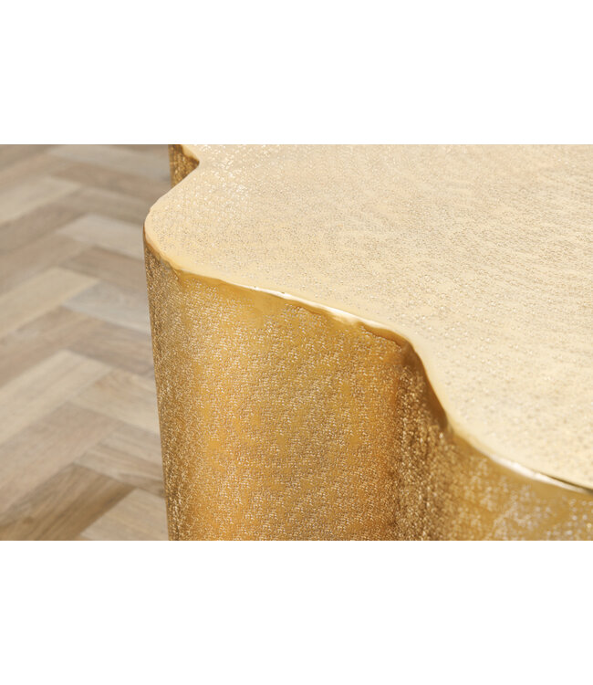 Invicta Interior Design salontafel ORGANIC ORIENT 75cm goud handgemaakt - 42740
