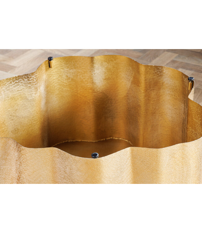 Invicta Interior Design salontafel ORGANIC ORIENT 75cm goud handgemaakt - 42740