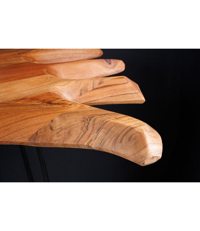 Invicta Interior Massief houten consoletafel WILD 105 cm natuurlijke acacia haarspeldpoten boomrand - 43340