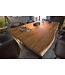 Invicta Interior Massief houten eettafel MAMMUT 160cm wilde acacia industrieel design 2,6cm tafelblad boomrand - 43470