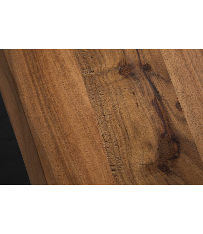 Invicta Interior Massief houten eettafel MAMMUT 160cm wilde acacia industrieel design 2,6cm tafelblad boomrand - 43470
