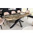 Invicta Interior Uitschuifbare eettafel MARVELOUS 180-220-260cm taupe marmeren keramiek gemaakt in Italie - 43843
