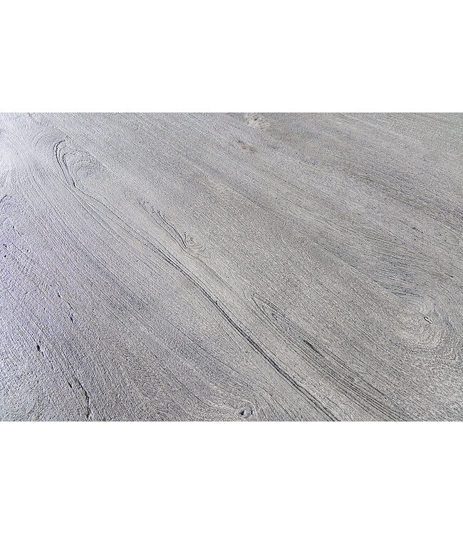 Invicta Interior Ronde eettafel SCORPION 120cm grijs massief mangohout zwarte metalen poten Hairpin Poten - 43664