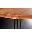 Invicta Interior Ronde eettafel SCORPION 120cm natuurlijk acacia massief hout haarspeldpoten retro design - 43668