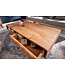 Invicta Interior Massief houten salontafel MYSTIC LIVING 100cm naturel acacia met opbergruimte lades opbergvak - 43714