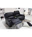 Invicta Interior Exclusieve 2-zits bioscoopfauteuil HOLLYWOOD 190cm zwarte TV-fauteuil met bekerhouder - 39474