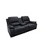 Invicta Interior Exclusieve 2-zits bioscoopfauteuil HOLLYWOOD 190cm zwarte TV-fauteuil met bekerhouder - 39474