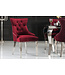 Invicta Interior Barokstoel CASTLE DELUXE rood fluwelen leeuwenkop Chesterfield design eetkamerstoel klinknagels - 40472