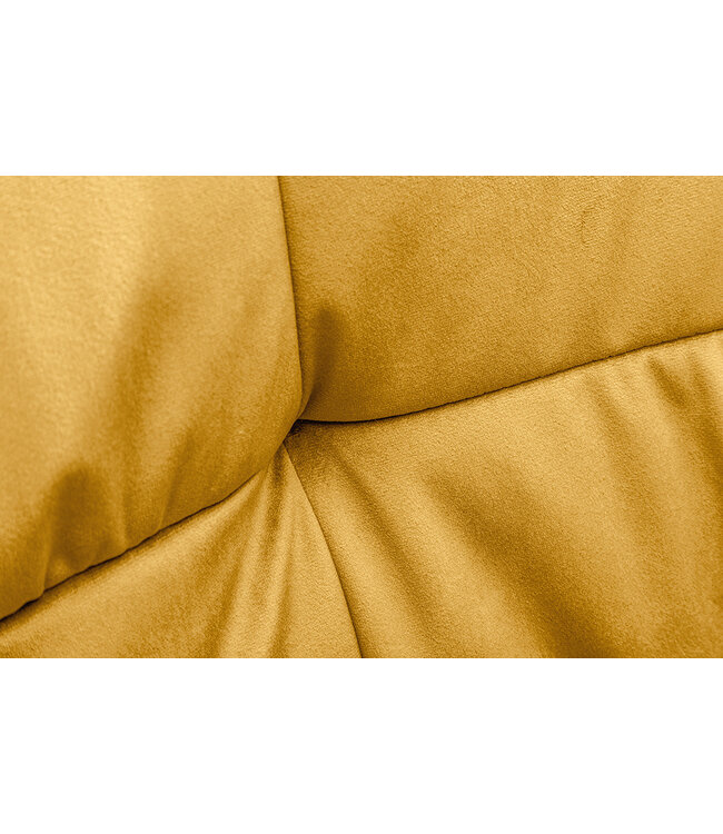 Invicta Interior Exclusief design stoel LOFT fluweel mosterdgeel met armleuning - 42474