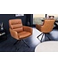 Invicta Interior Draaibare design stoel BIG GEORGE cognac echt leer microfiber met armleuning retro - 43637