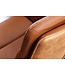 Invicta Interior Draaibare design stoel BIG GEORGE cognac echt leer microfiber met armleuning retro - 43637