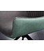 Invicta Interior Draaibare design stoel ALPINE grijs groene armleuningen zwart metalen poten - 43719