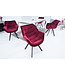 Invicta Interior Bureaustoel THE DUTCH COMFORT rood fluweel met armleuningen Modern Design - 44064