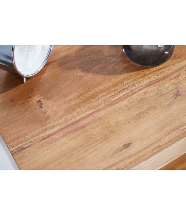 Invicta Interior Hangend nachtkastje AMAZONAS 50 cm lichtbruin acacia massief houten plank met lade - 43934