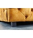 Invicta Interior Kingsize tweepersoonsbed PARIS 180x200cm mosterdgeel fluweel Chesterfield design - 41641