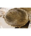 Invicta Interior Handgemaakte XXL sierschaal ABSTRACT LEAF 45cm goudkleurig metalen aluminium sieradenbakje - 43292