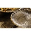 Invicta Interior Handgemaakte XXL sierschaal ABSTRACT LEAF 45cm goudkleurig metalen aluminium sieradenbakje - 43292