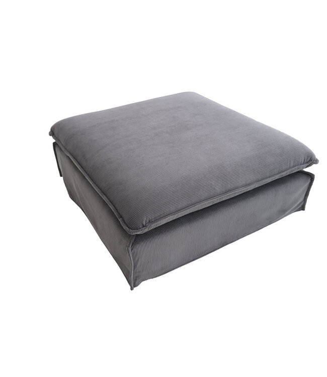 Invicta Interior Grote voetenbank HEAVEN 100cm grijs koord modern design - 43444