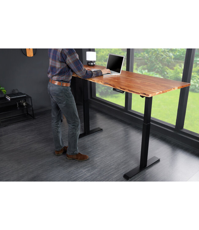 Invicta Interior Bureaublad MAMMUT 140cm natuurlijk acacia massief hout boomrand - 43666