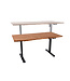 Invicta Interior Bureaublad MAMMUT 140cm natuurlijk acacia massief hout boomrand - 43666
