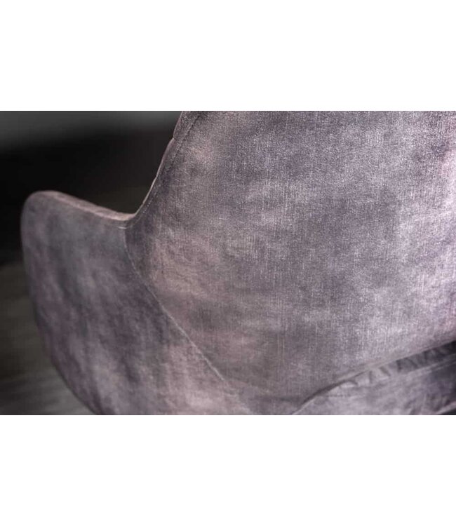 Invicta Interior Design bank PARIS 160cm grijs fluwelen rugleuning gouden voetdoppen retro - 43680