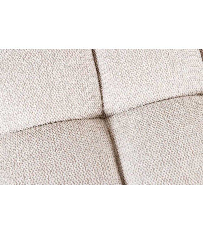 Invicta Interior Eetkamerbank PAPILLON 165cm champagne beige met rugleuning zwart metalen frame - 43880