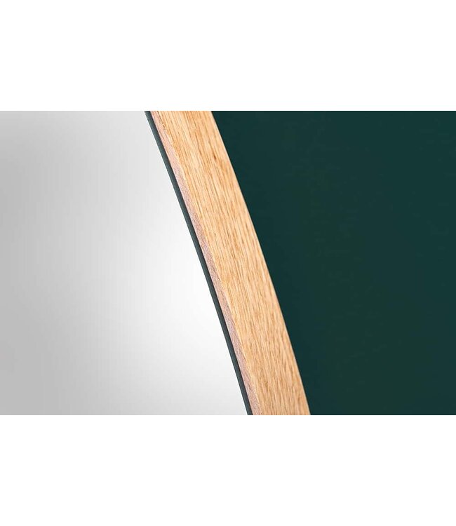 Invicta Interior Moderne wandspiegel NOEMI 75cm natuurlijk eiken massief hout handgemaakt asymmetrisch ontwerp - 43868