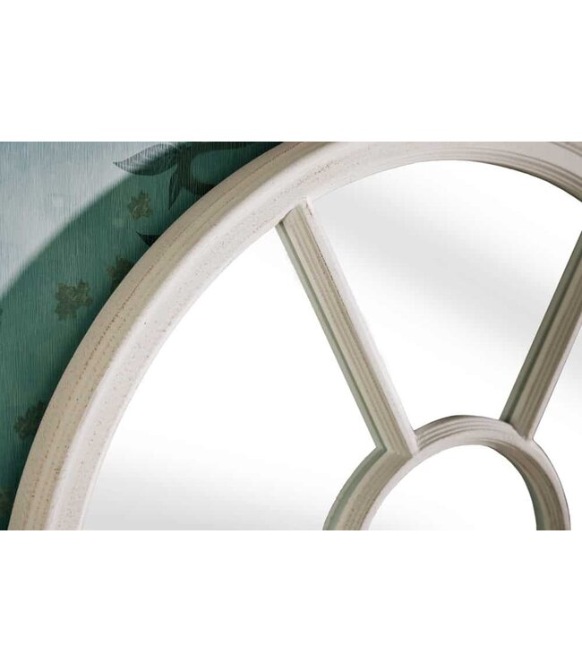 Invicta Interior Design wandspiegel CASTILLO 100cm witte raamspiegel in landhuisstijl Shabby Chic - 43872