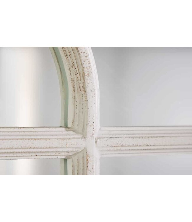 Invicta Interior Design wandspiegel CASTILLO 100cm witte raamspiegel in landhuisstijl Shabby Chic - 43872