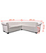 Vida XL Hoekbank 5-zits Chesterfield-stijl kunstleer wit  SKU: V243613