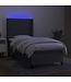 Vida XL Boxspring met matras en LED stof donkergrijs 90x190 cm SKU: V3138198