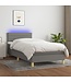 Vida XL Boxspring met matras en LED stof donkergrijs 80x200 cm SKU: V3133750