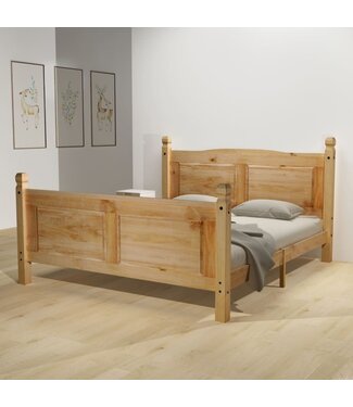 Vida XL Bed met matras Mexicaans grenenhout Corona-stijl 160x200 cm SKU: V274687