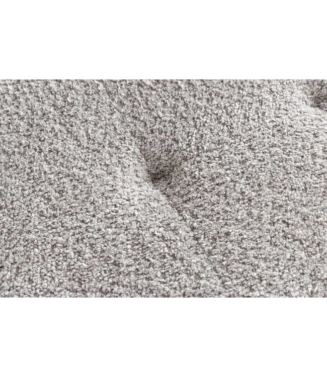 Invicta Interior Design bank BOUTIQUE 100cm champagne grijs Boucle zwart metalen poten gestoffeerde bank - 44246