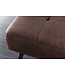 Invicta Interior Design bank BOUTIQUE 100cm bruin microvezel zwart metalen poten gestoffeerde bank - 44243
