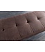 Invicta Interior Design bank BOUTIQUE 100cm bruin microvezel zwart metalen poten gestoffeerde bank - 44243