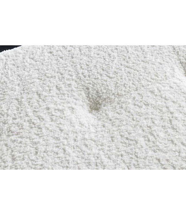 Invicta Interior Design bank BOUTIQUE 100cm wit Boucle zwart metalen poten gestoffeerde bank - 44245