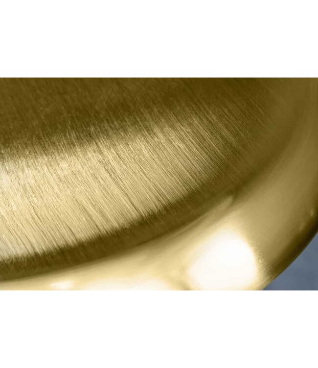 Invicta Interior In hoogte verstelbare barkruk INDUSTRIAL goud zwart metaal rond draaibaar industrieel design - 43654