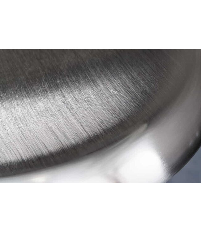 Invicta Interior In hoogte verstelbare barkruk INDUSTRIAL geborsteld chroom zilver zwart metaal rond draaibaar - 43655