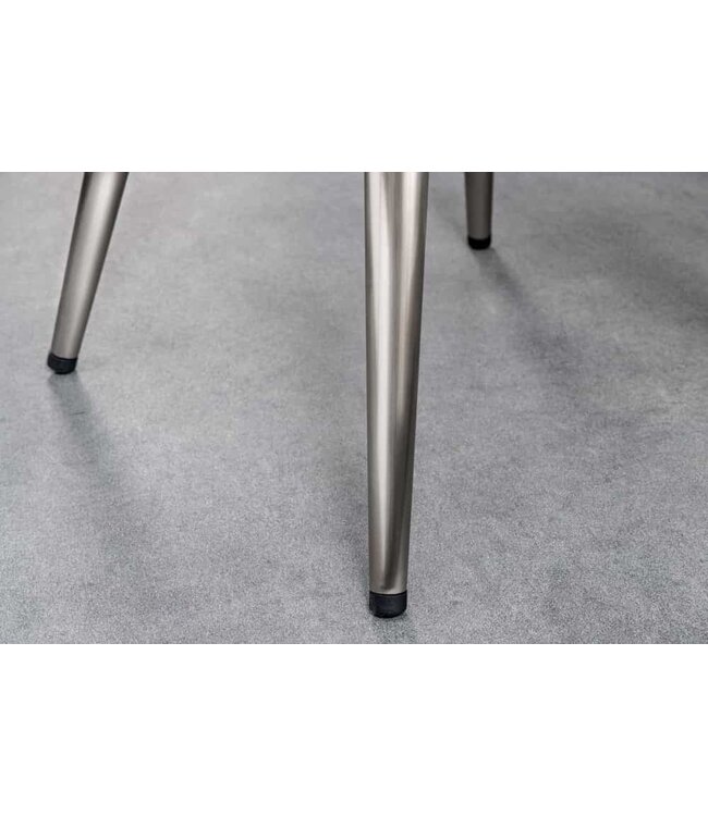 Invicta Interior In hoogte verstelbare barkruk INDUSTRIAL geborsteld chroom zilver zwart metaal rond draaibaar - 43655