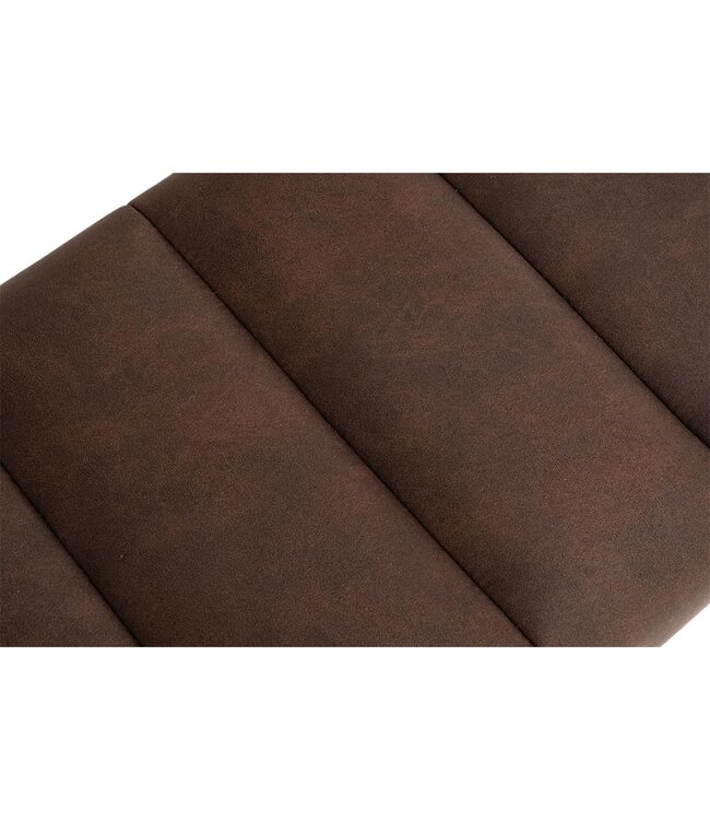 Invicta Interior Design bank PETIT BEAUTE 110cm antiekbruin microvezel zwart metalen frame - 44426