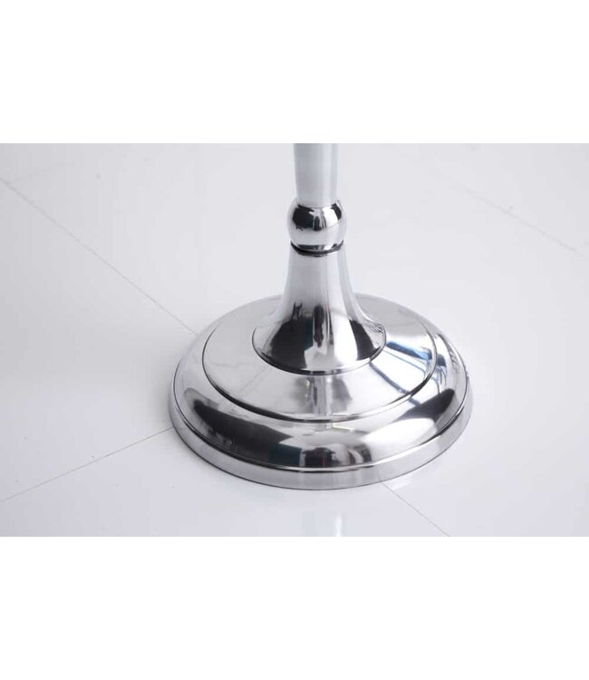 Invicta Interior Kandelaar MODERN BAROK 120 cm zilveren 5-armige kroonluchter aluminium gepolijste kandelaar - 17365